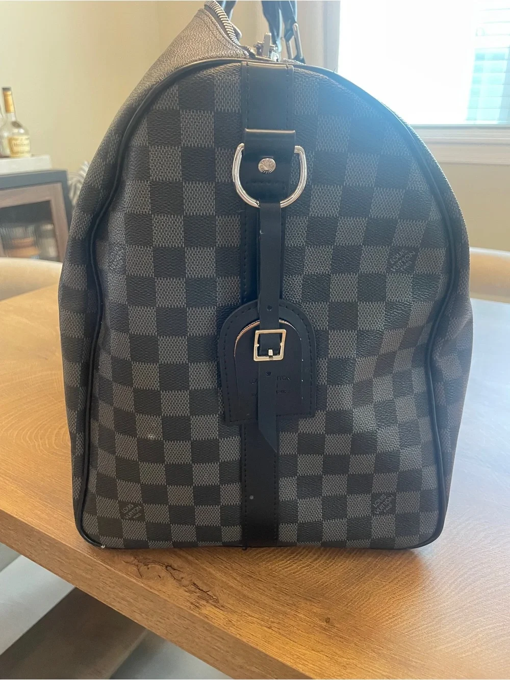 Classic Gray and black Checkerboard Weekender Bag